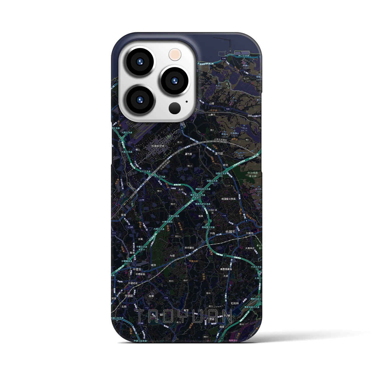 【桃園（台湾）】地図柄iPhoneケース（バックカバータイプ）