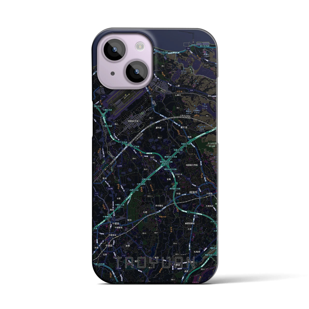 【桃園（台湾）】地図柄iPhoneケース（バックカバータイプ）