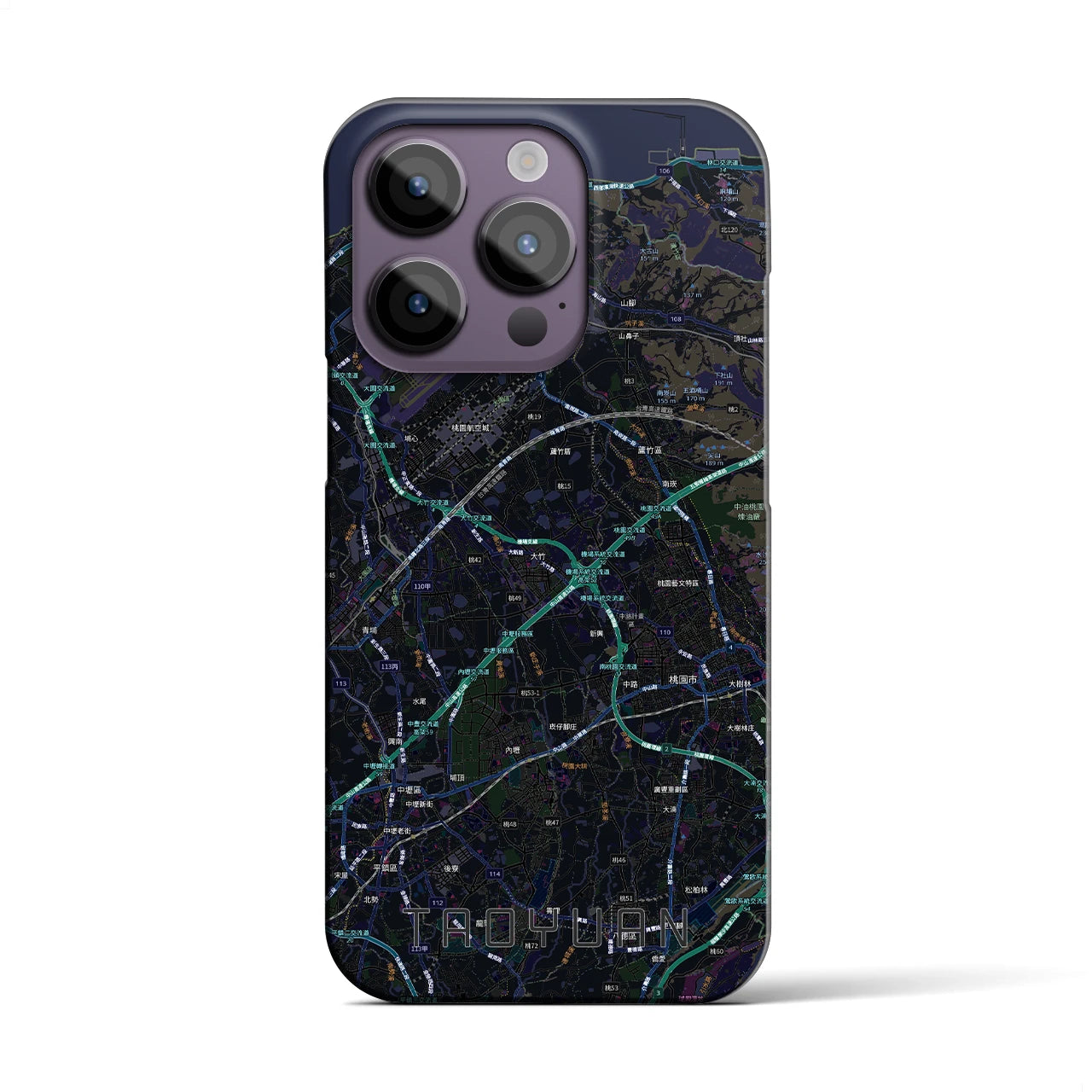 【桃園（台湾）】地図柄iPhoneケース（バックカバータイプ）