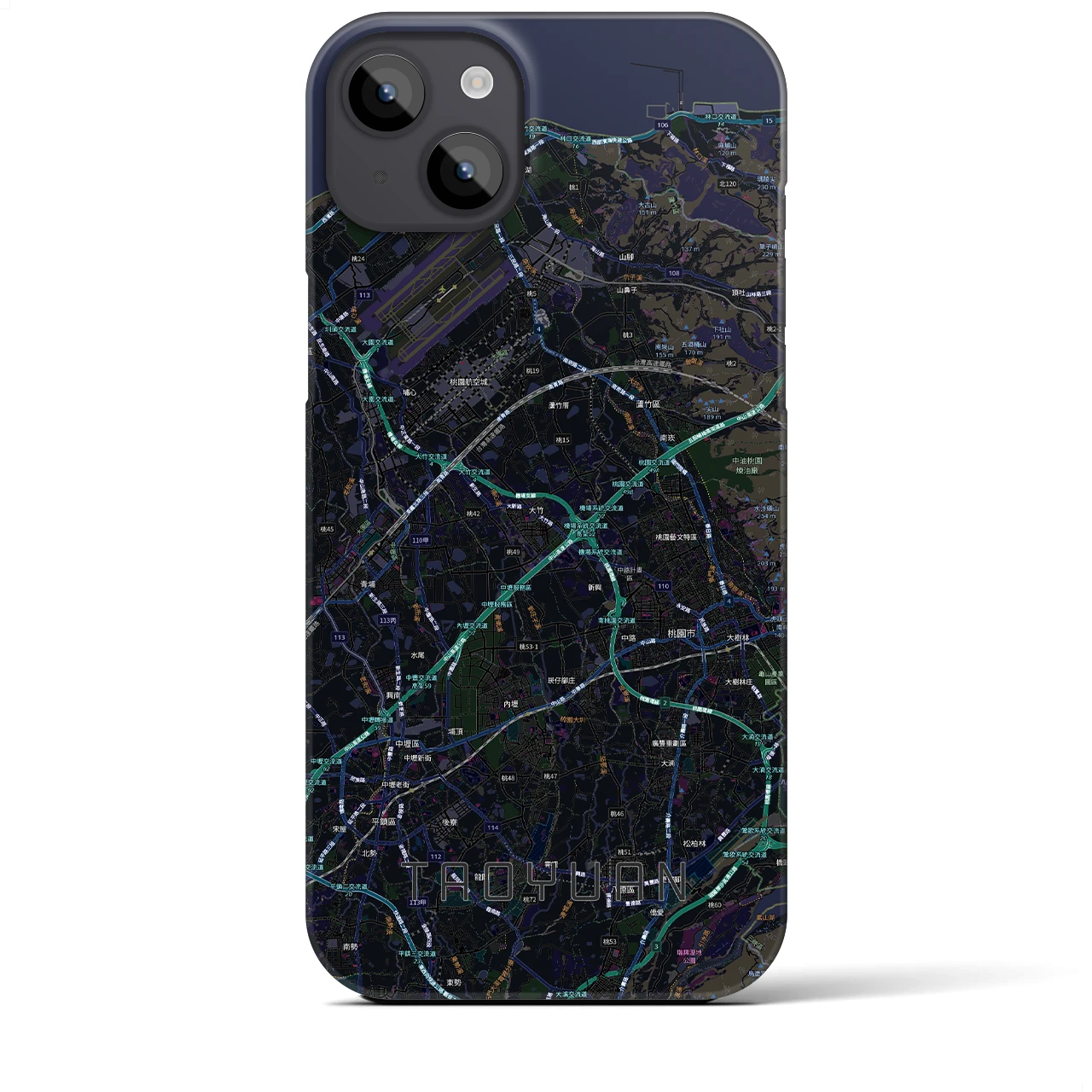 【桃園（台湾）】地図柄iPhoneケース（バックカバータイプ）