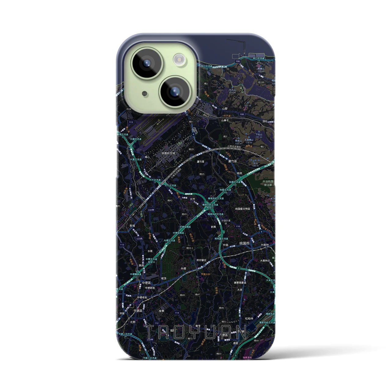 【桃園（台湾）】地図柄iPhoneケース（バックカバータイプ）