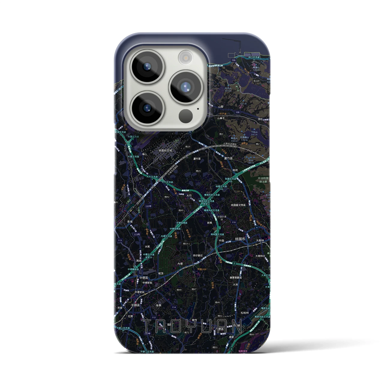 【桃園（台湾）】地図柄iPhoneケース（バックカバータイプ）