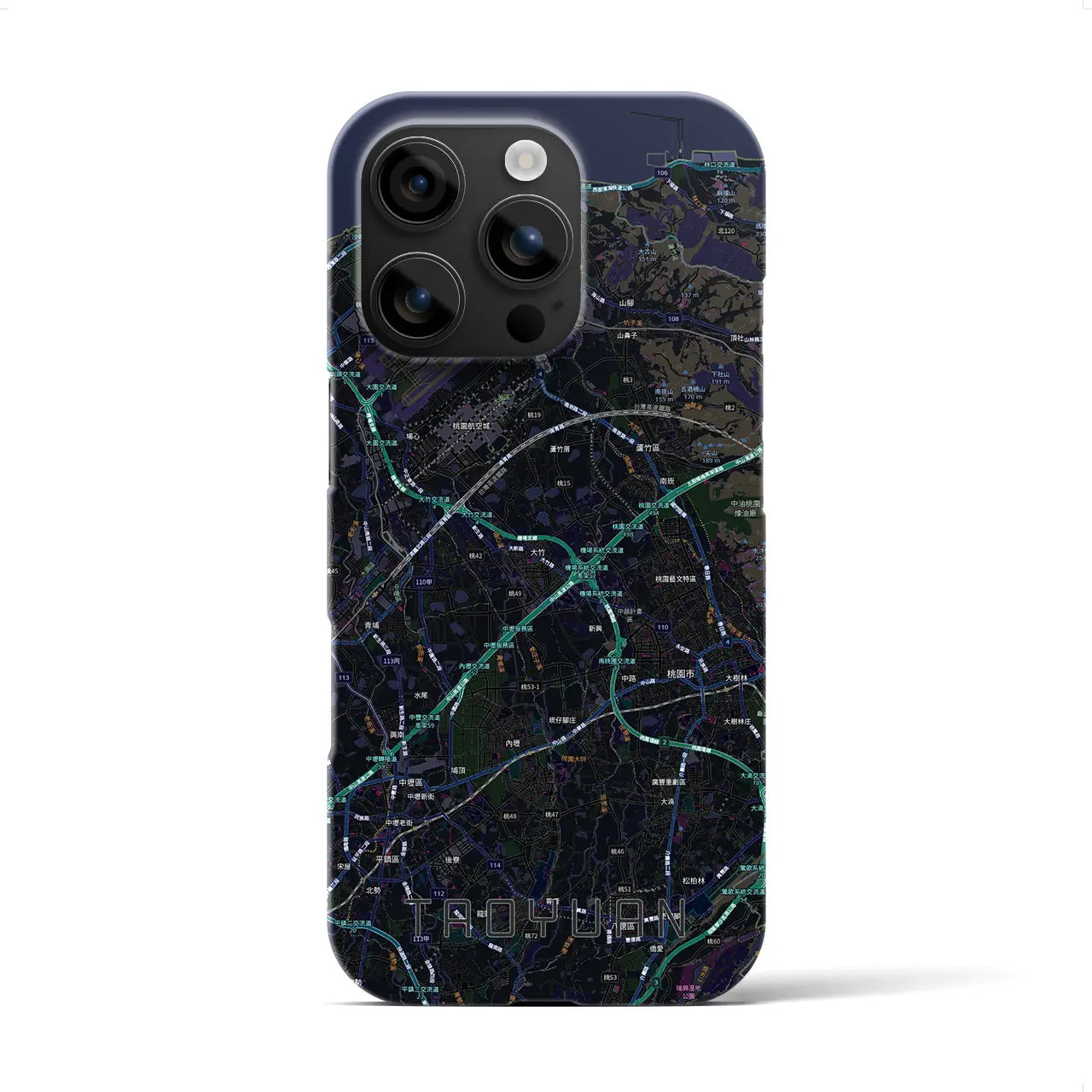 【桃園（台湾）】地図柄iPhoneケース（バックカバータイプ）