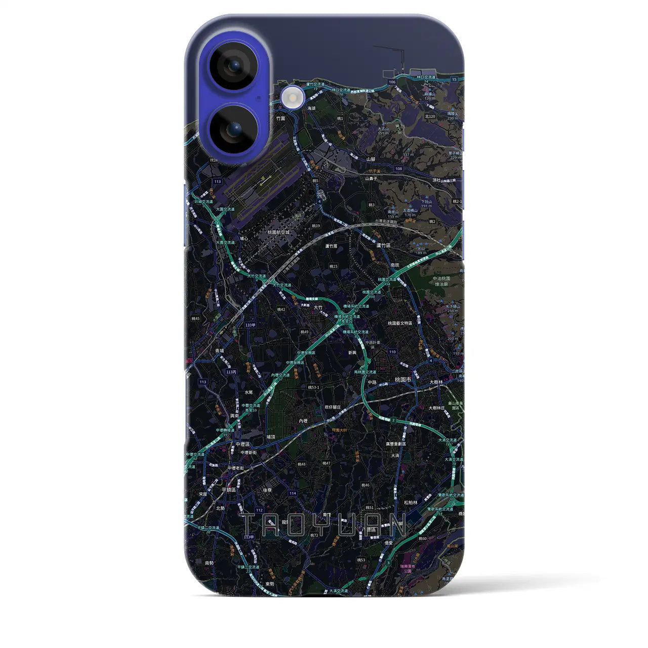 【桃園（台湾）】地図柄iPhoneケース（バックカバータイプ）