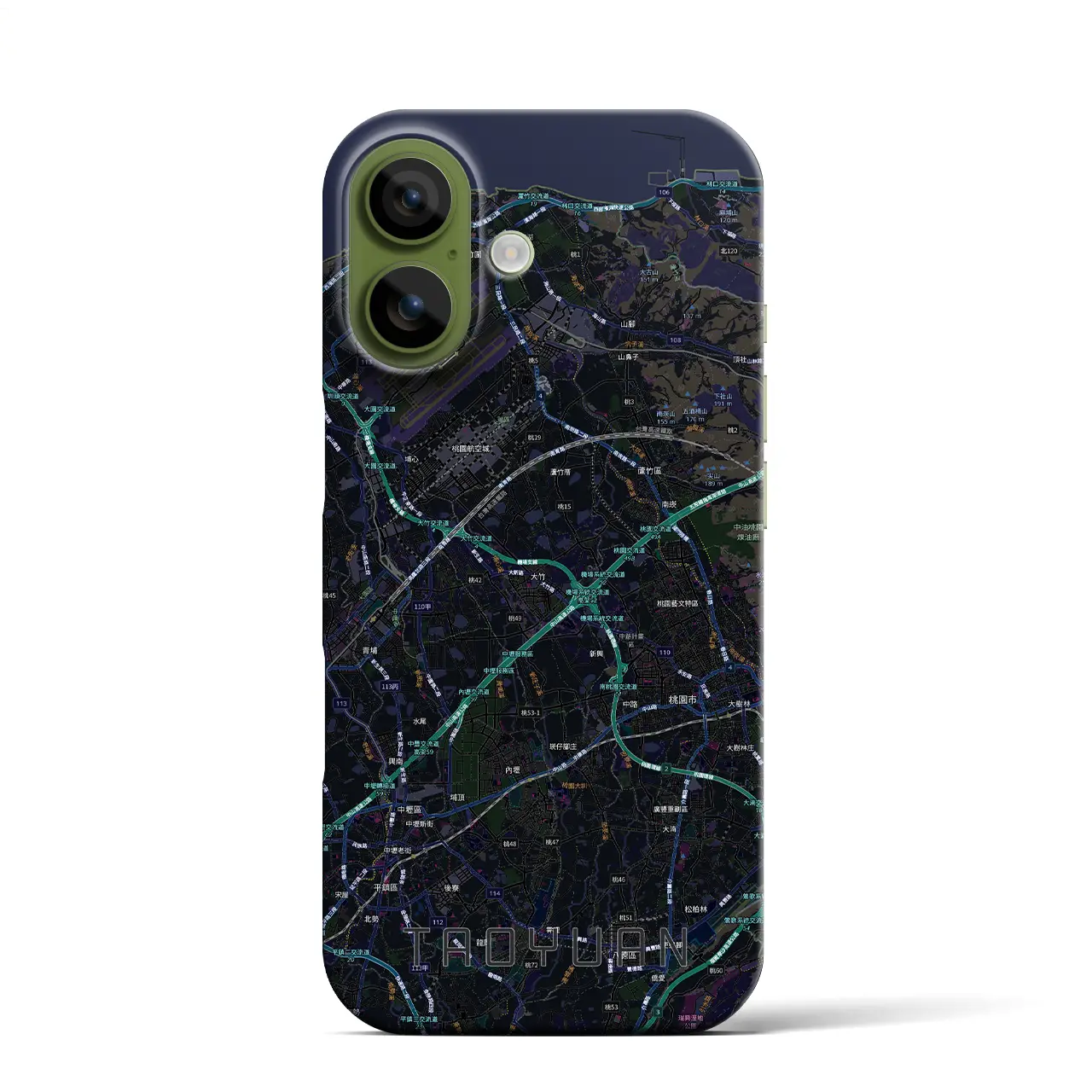 【桃園（台湾）】地図柄iPhoneケース（バックカバータイプ）