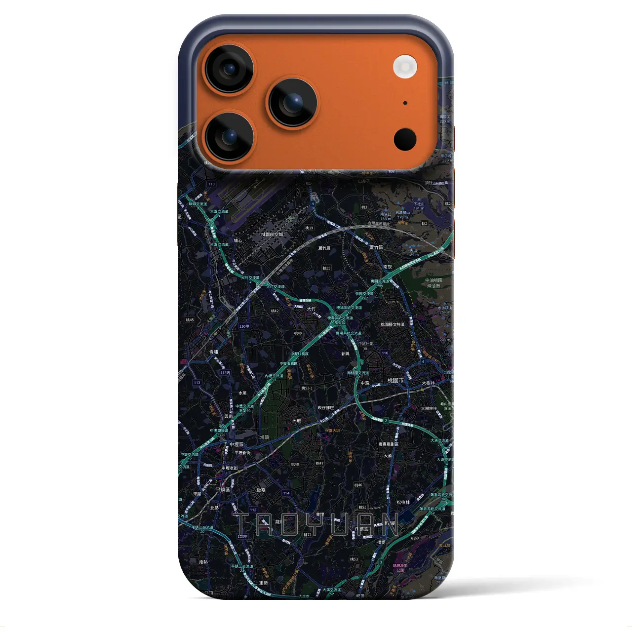 【桃園（台湾）】地図柄iPhoneケース（バックカバータイプ）