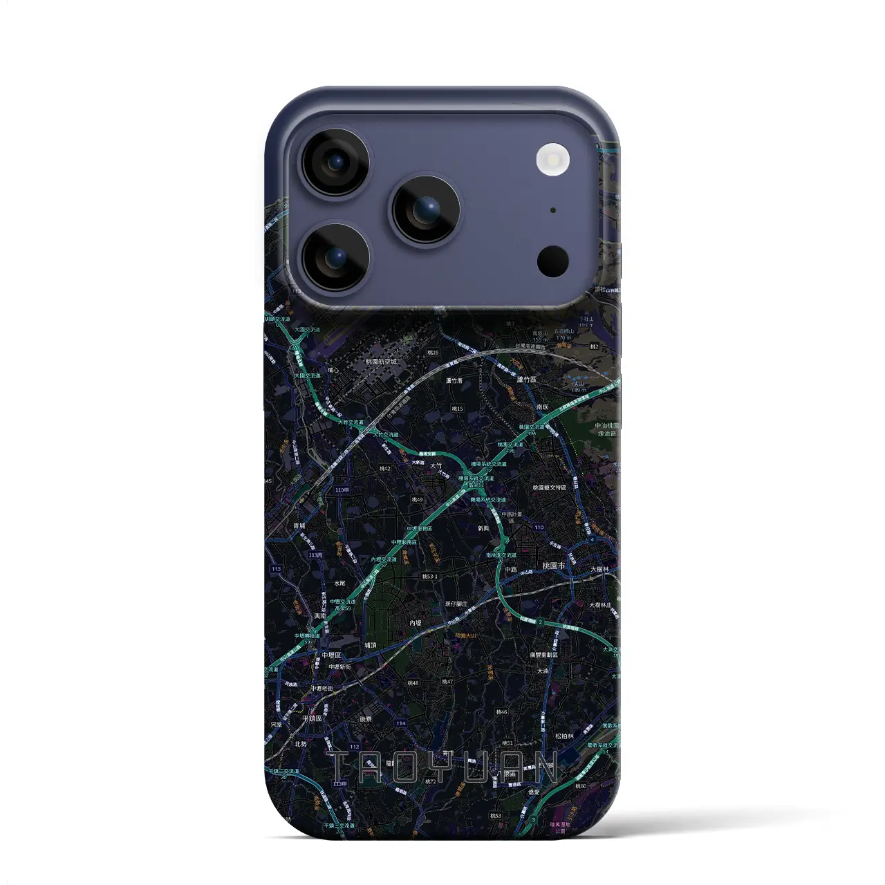 【桃園（台湾）】地図柄iPhoneケース（バックカバータイプ）