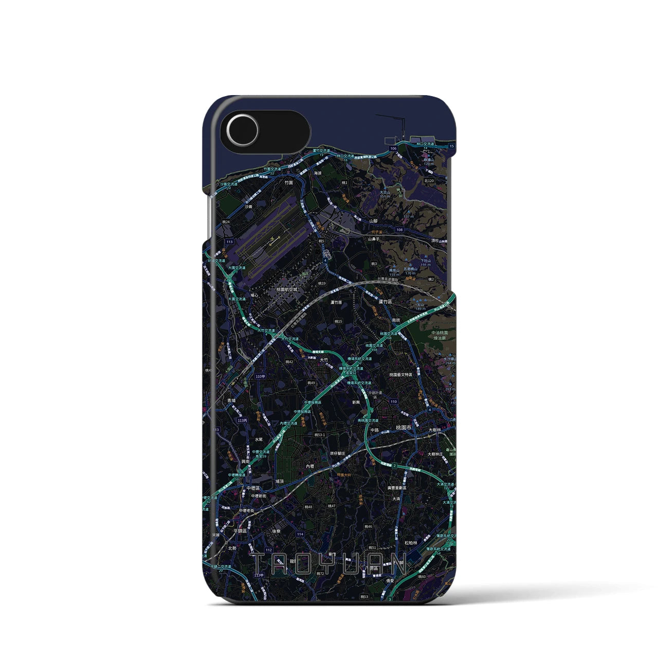 【桃園（台湾）】地図柄iPhoneケース（バックカバータイプ）