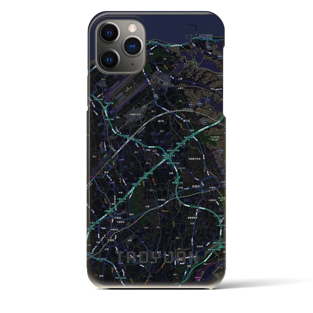 【桃園（台湾）】地図柄iPhoneケース（バックカバータイプ）