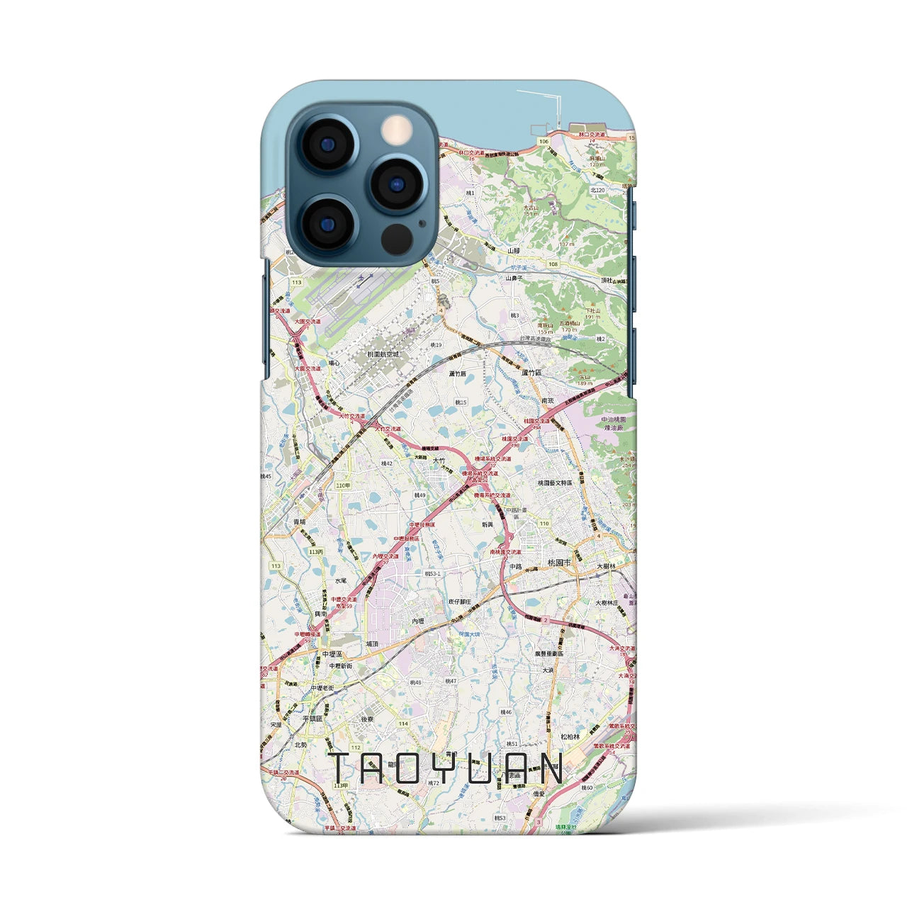 【桃園（台湾）】地図柄iPhoneケース（バックカバータイプ）