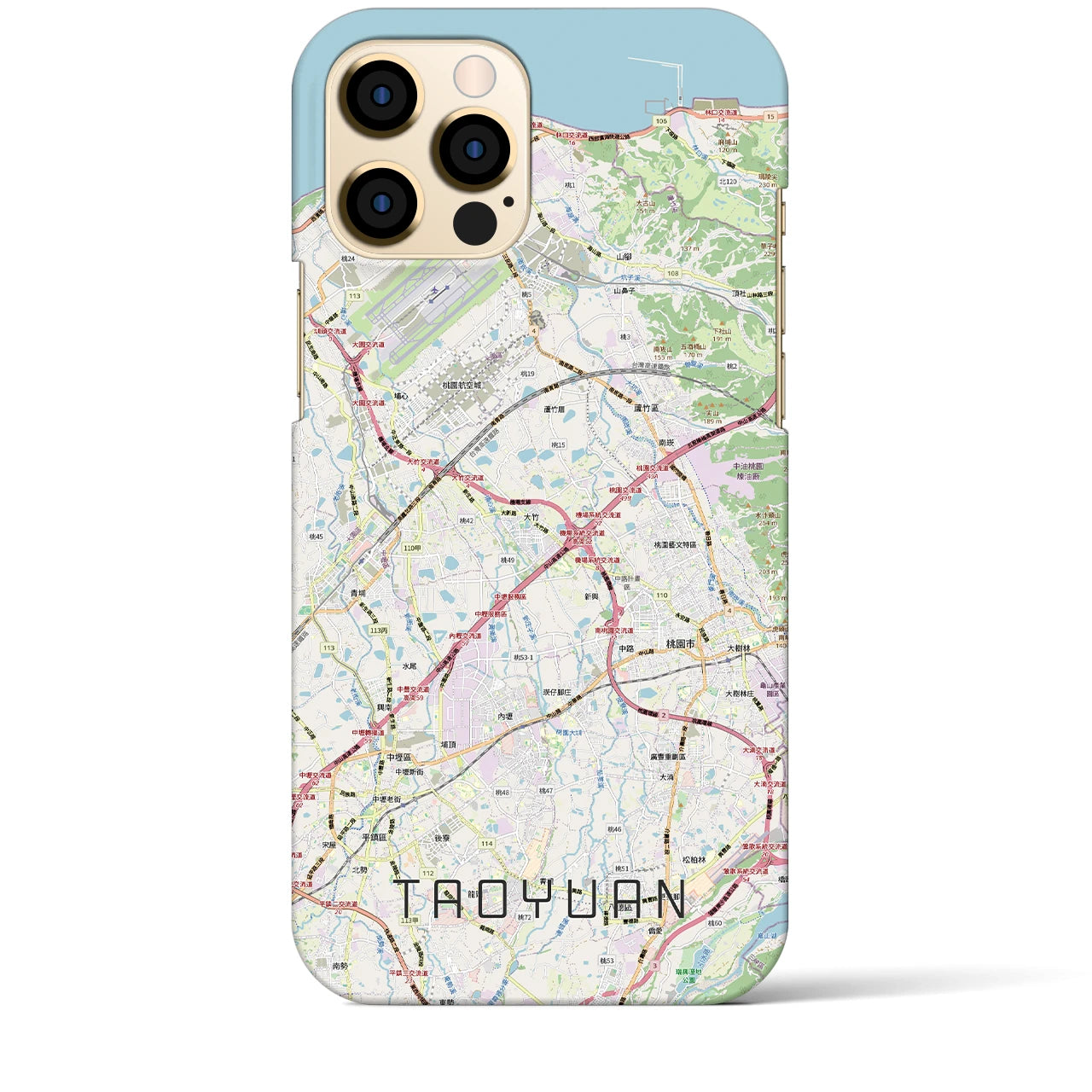 【桃園（台湾）】地図柄iPhoneケース（バックカバータイプ）