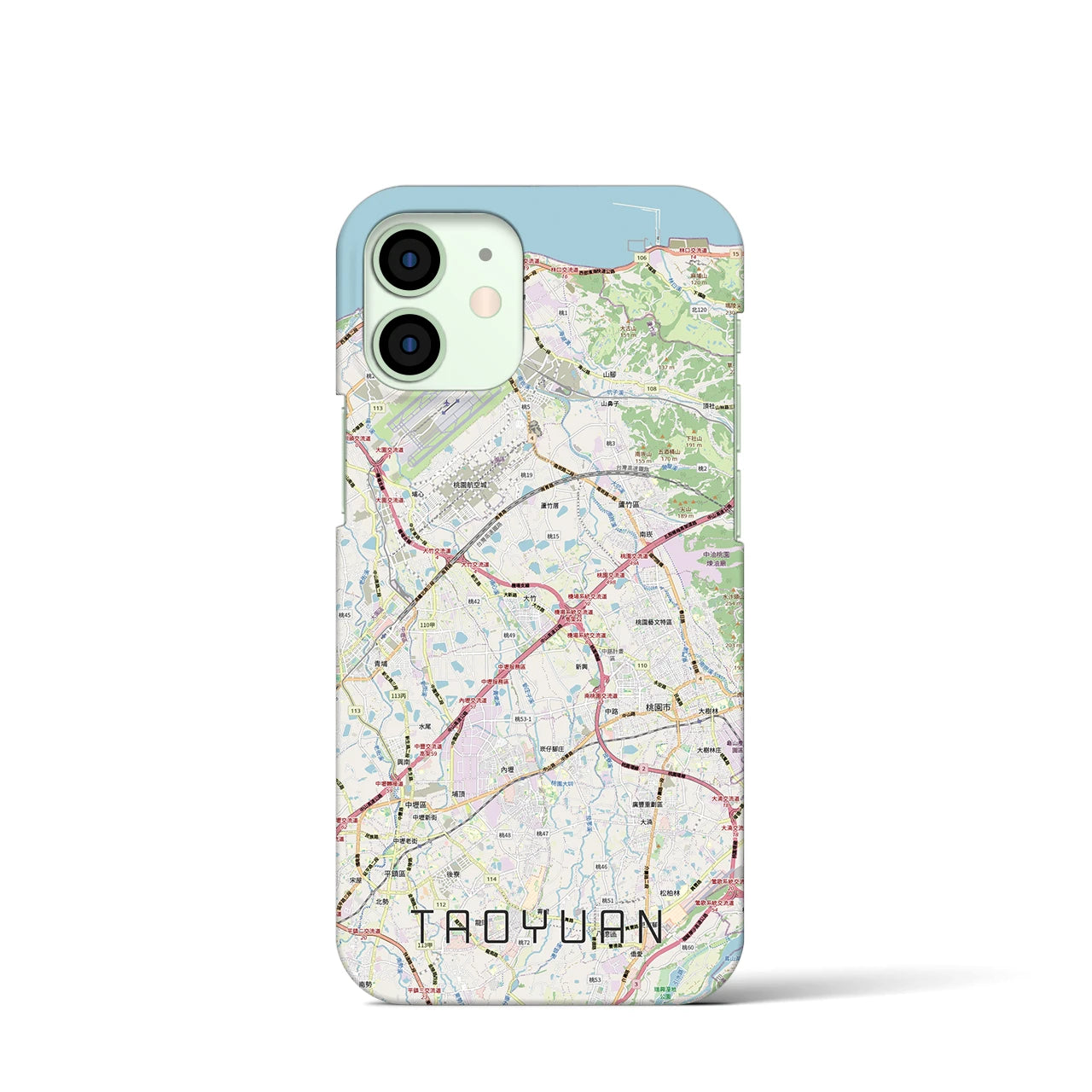 【桃園（台湾）】地図柄iPhoneケース（バックカバータイプ）