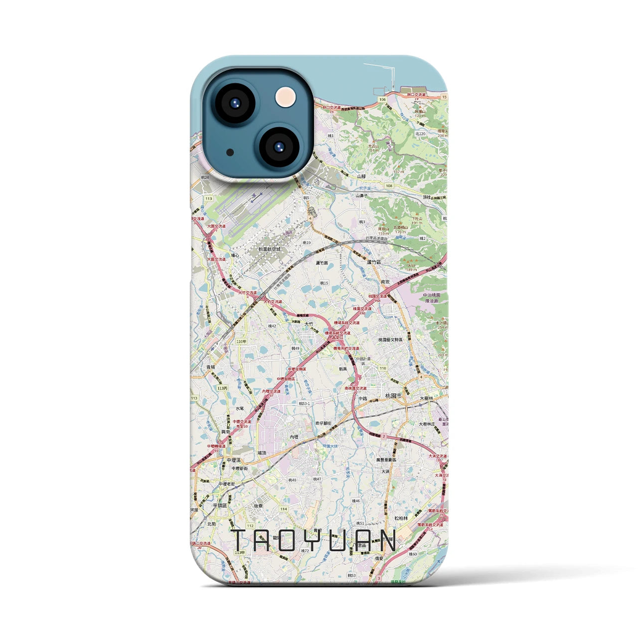 【桃園（台湾）】地図柄iPhoneケース（バックカバータイプ）