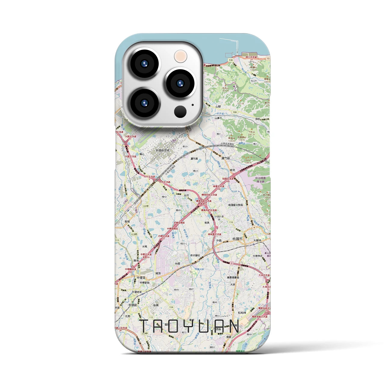 【桃園（台湾）】地図柄iPhoneケース（バックカバータイプ）
