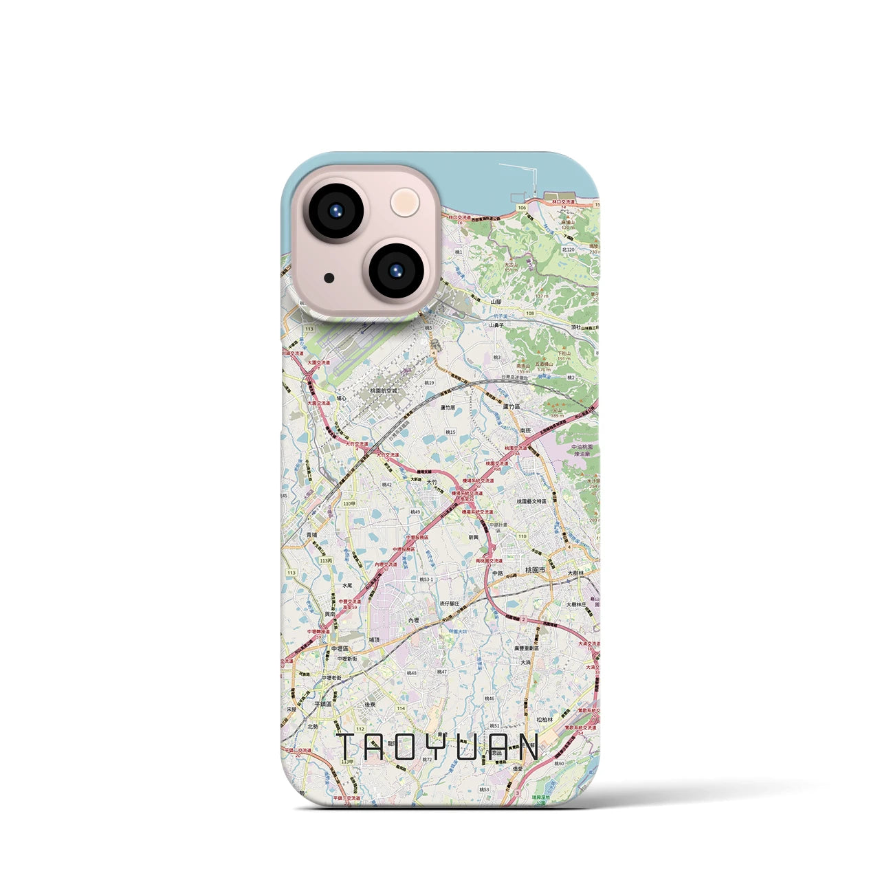 【桃園（台湾）】地図柄iPhoneケース（バックカバータイプ）
