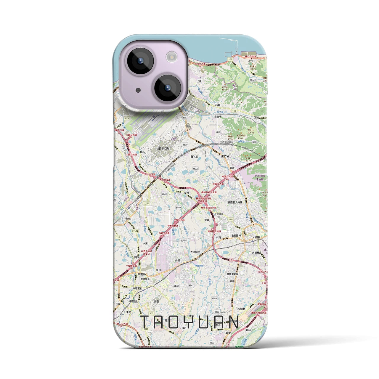【桃園（台湾）】地図柄iPhoneケース（バックカバータイプ）
