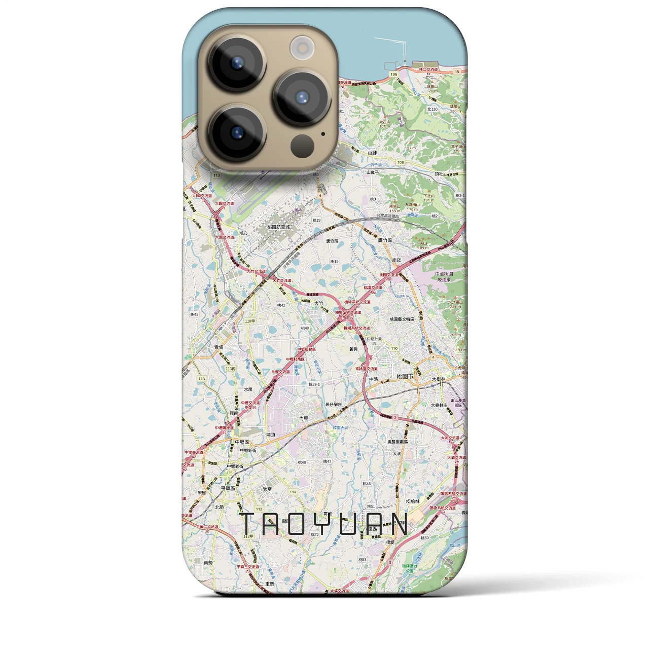 【桃園（台湾）】地図柄iPhoneケース（バックカバータイプ）