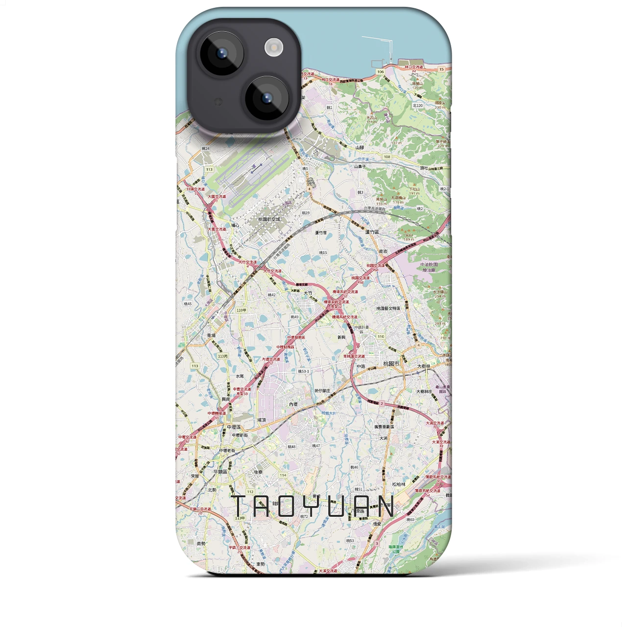 【桃園（台湾）】地図柄iPhoneケース（バックカバータイプ）