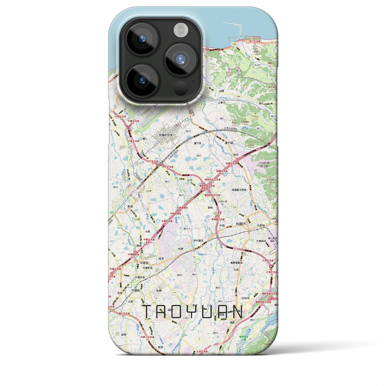 【桃園（台湾）】地図柄iPhoneケース（バックカバータイプ）
