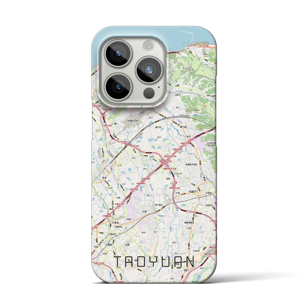 【桃園（台湾）】地図柄iPhoneケース（バックカバータイプ）