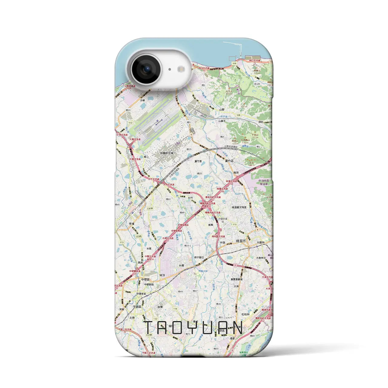 【桃園（台湾）】地図柄iPhoneケース（バックカバータイプ）