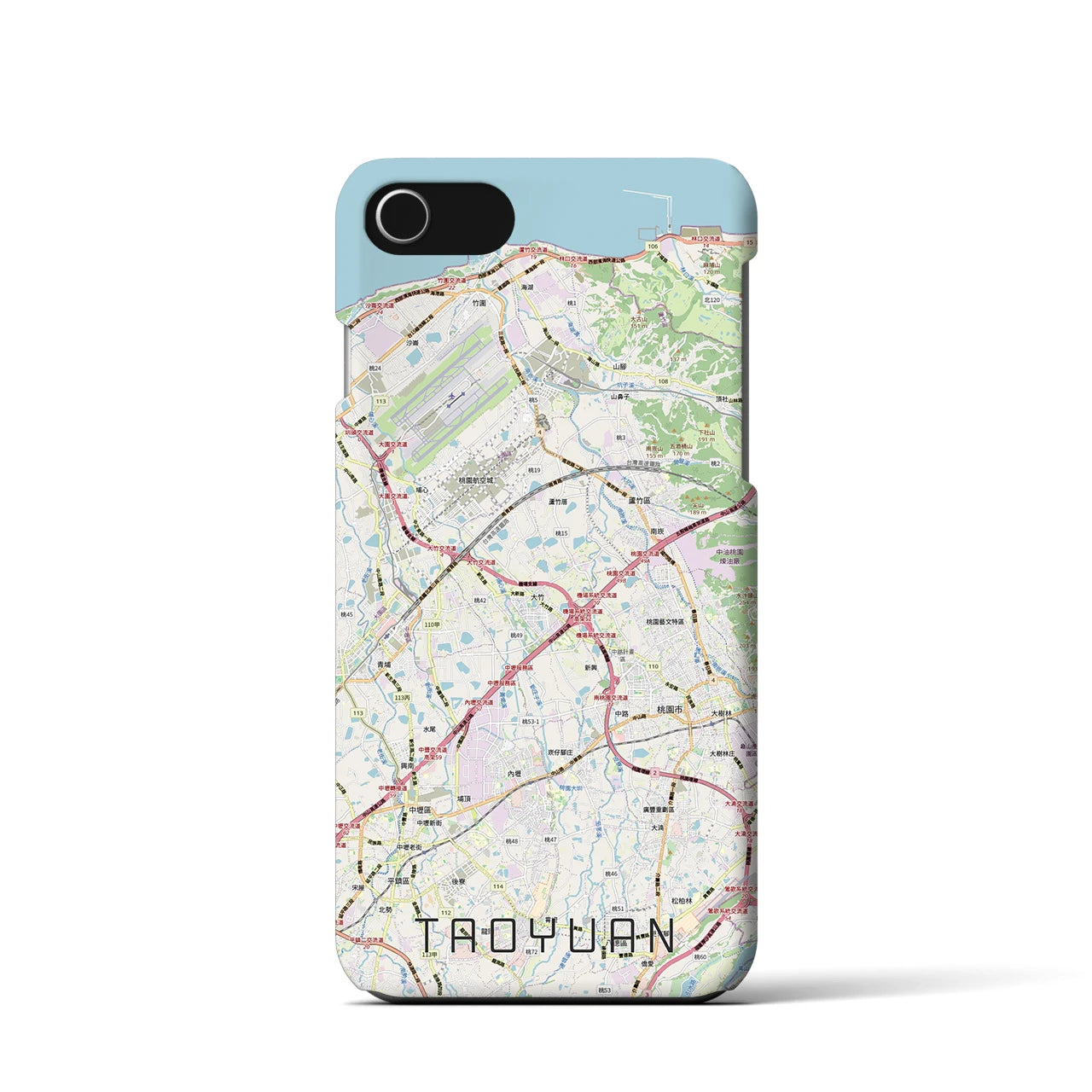 【桃園（台湾）】地図柄iPhoneケース（バックカバータイプ）