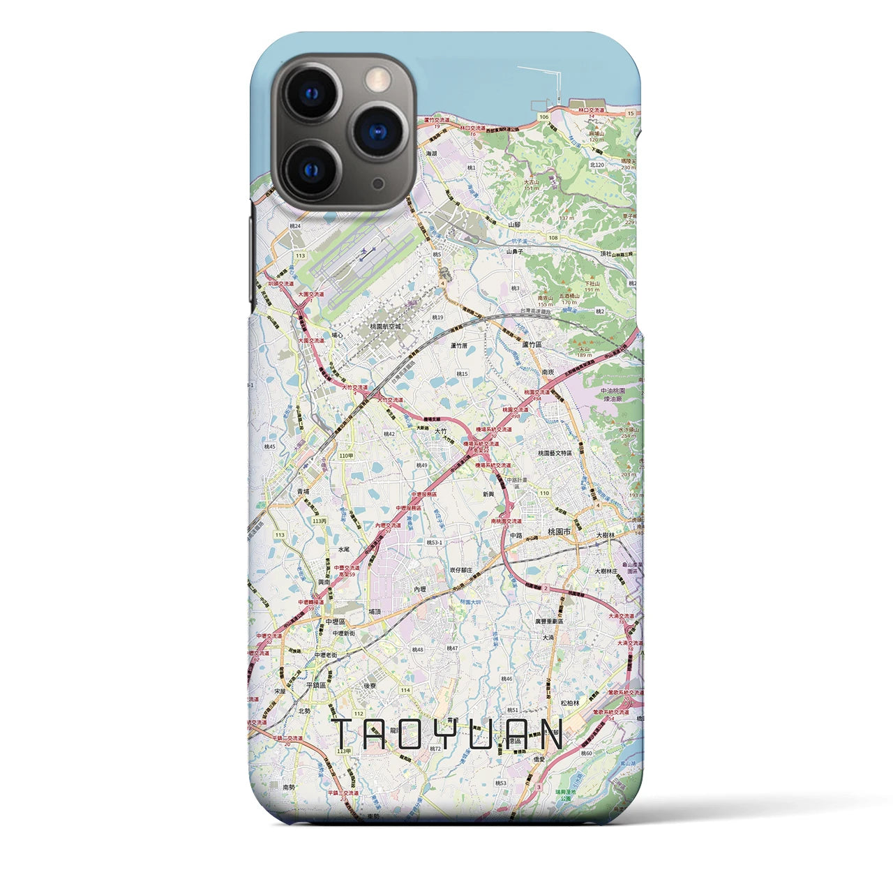 【桃園（台湾）】地図柄iPhoneケース（バックカバータイプ）