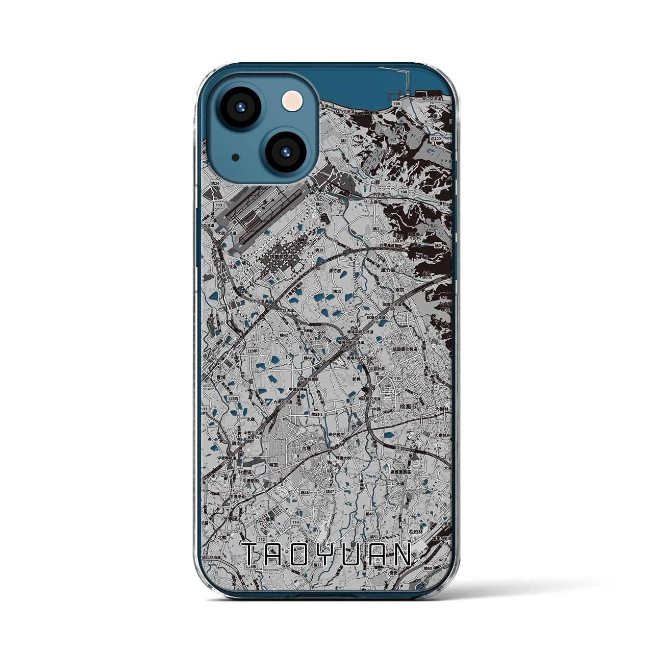 【桃園（台湾）】地図柄iPhoneケース（クリアタイプ）