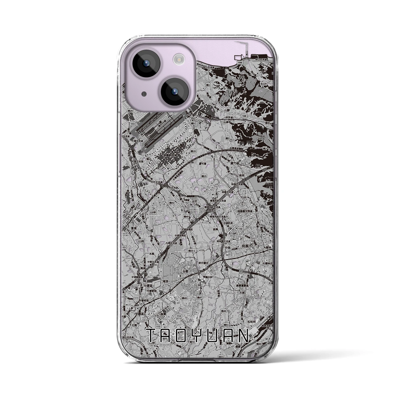 【桃園（台湾）】地図柄iPhoneケース（クリアタイプ）