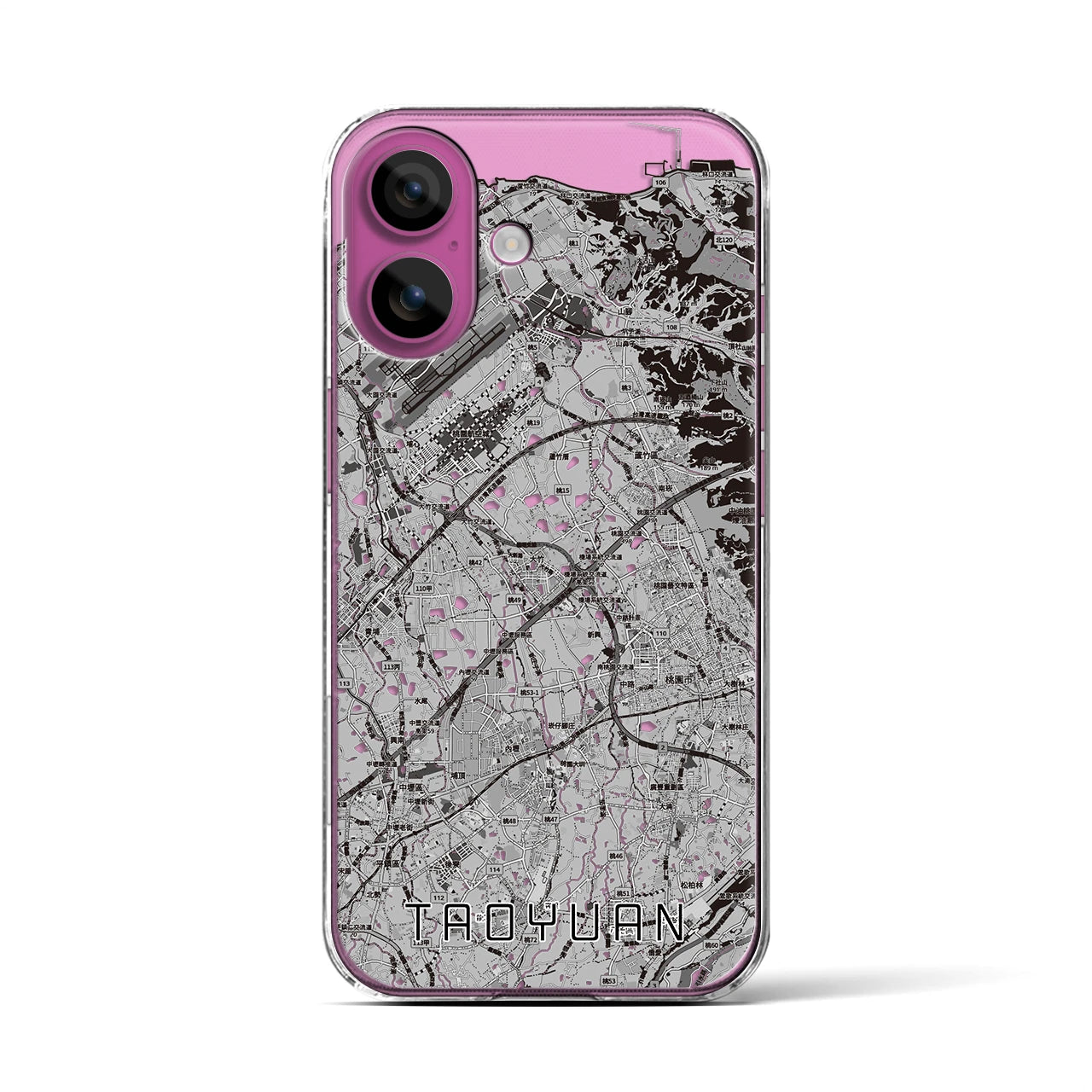 【桃園（台湾）】地図柄iPhoneケース（クリアタイプ）