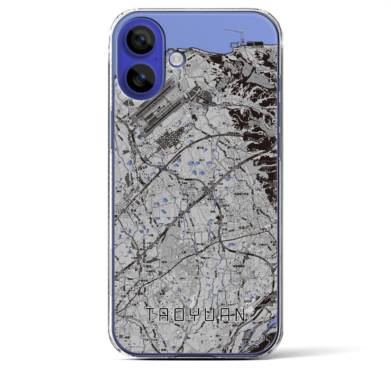【桃園（台湾）】地図柄iPhoneケース（クリアタイプ）