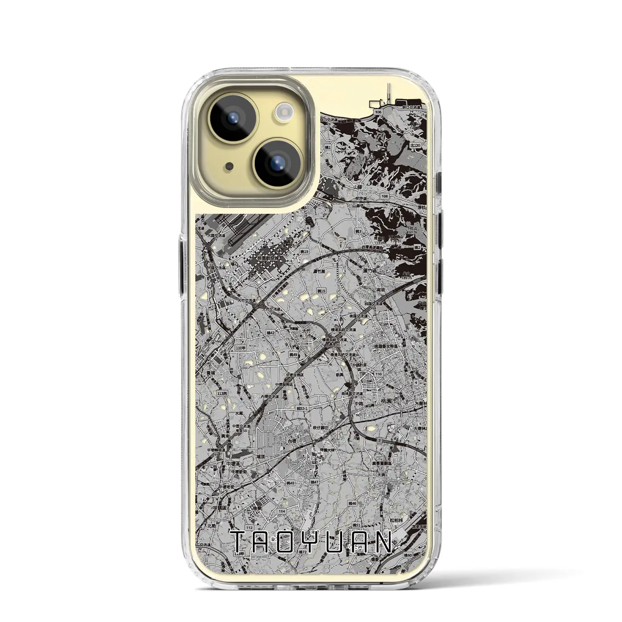 【桃園（台湾）】地図柄iPhoneケース（MagSafeタイプ）