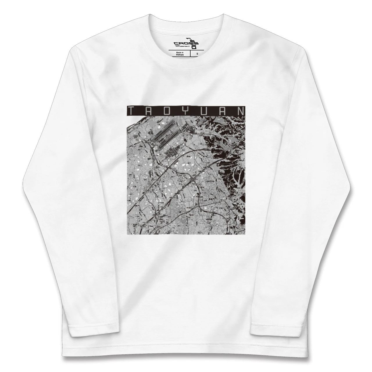【桃園（台湾）】地図柄ロングスリーブTシャツ