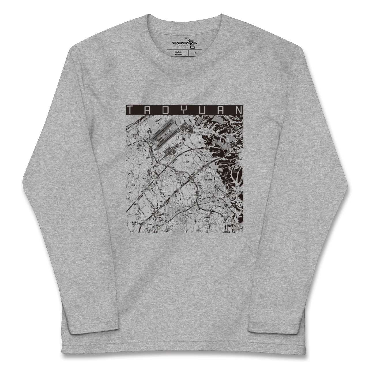 【桃園（台湾）】地図柄ロングスリーブTシャツ
