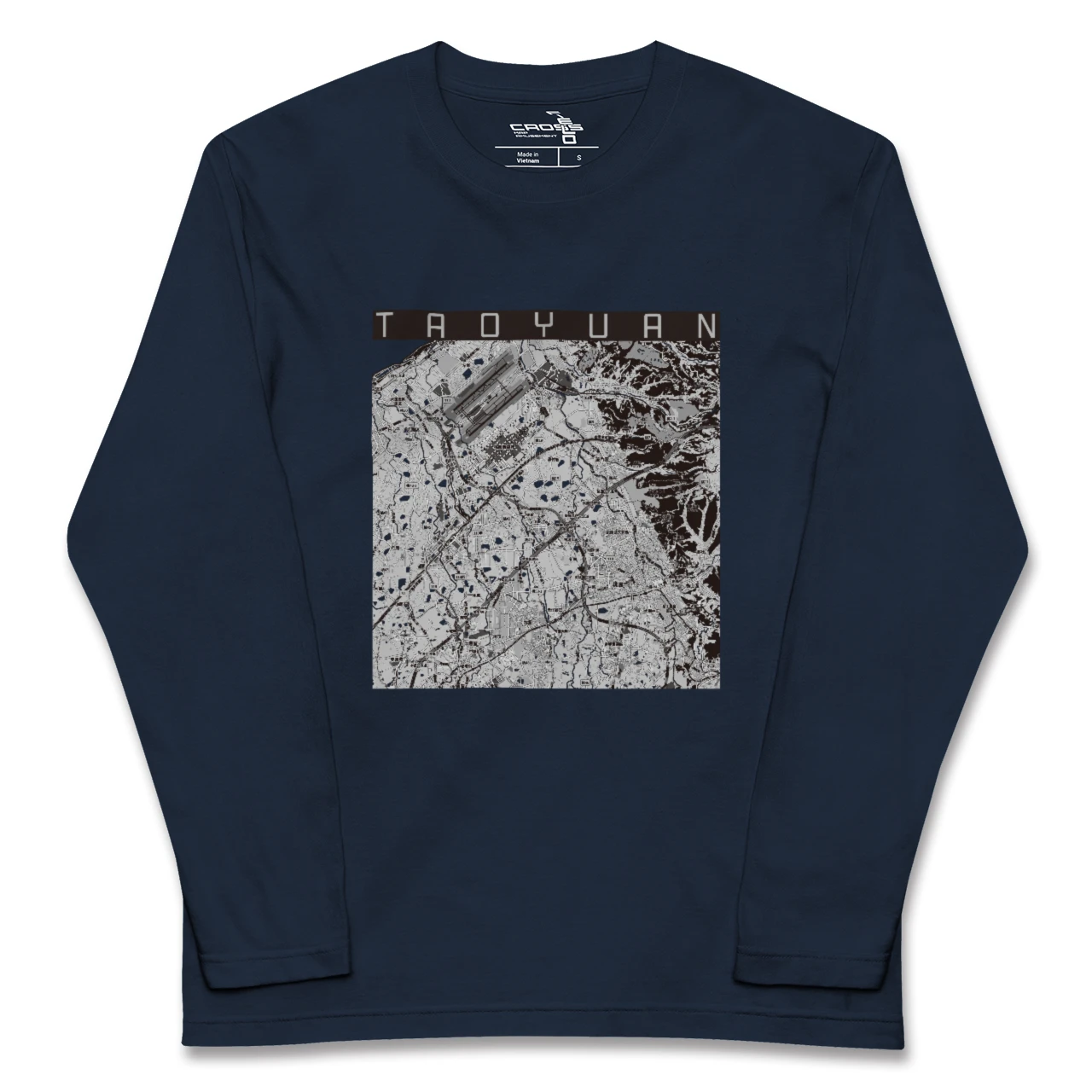 【桃園（台湾）】地図柄ロングスリーブTシャツ