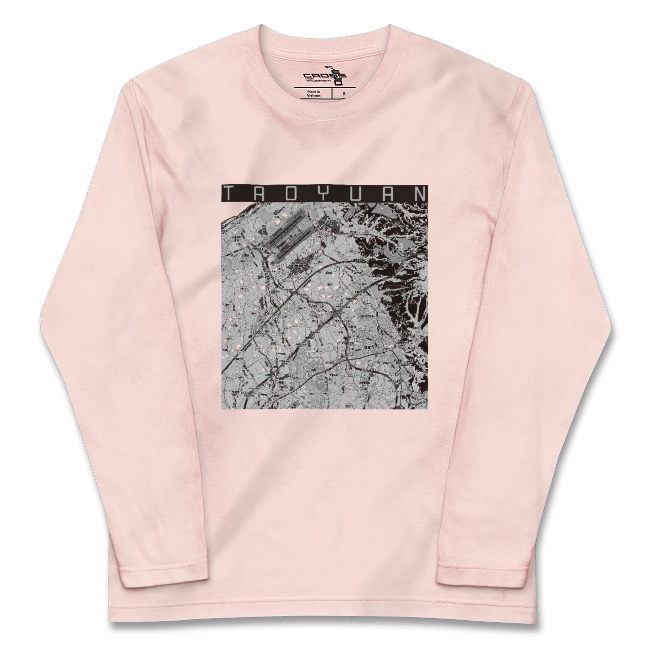 【桃園（台湾）】地図柄ロングスリーブTシャツ