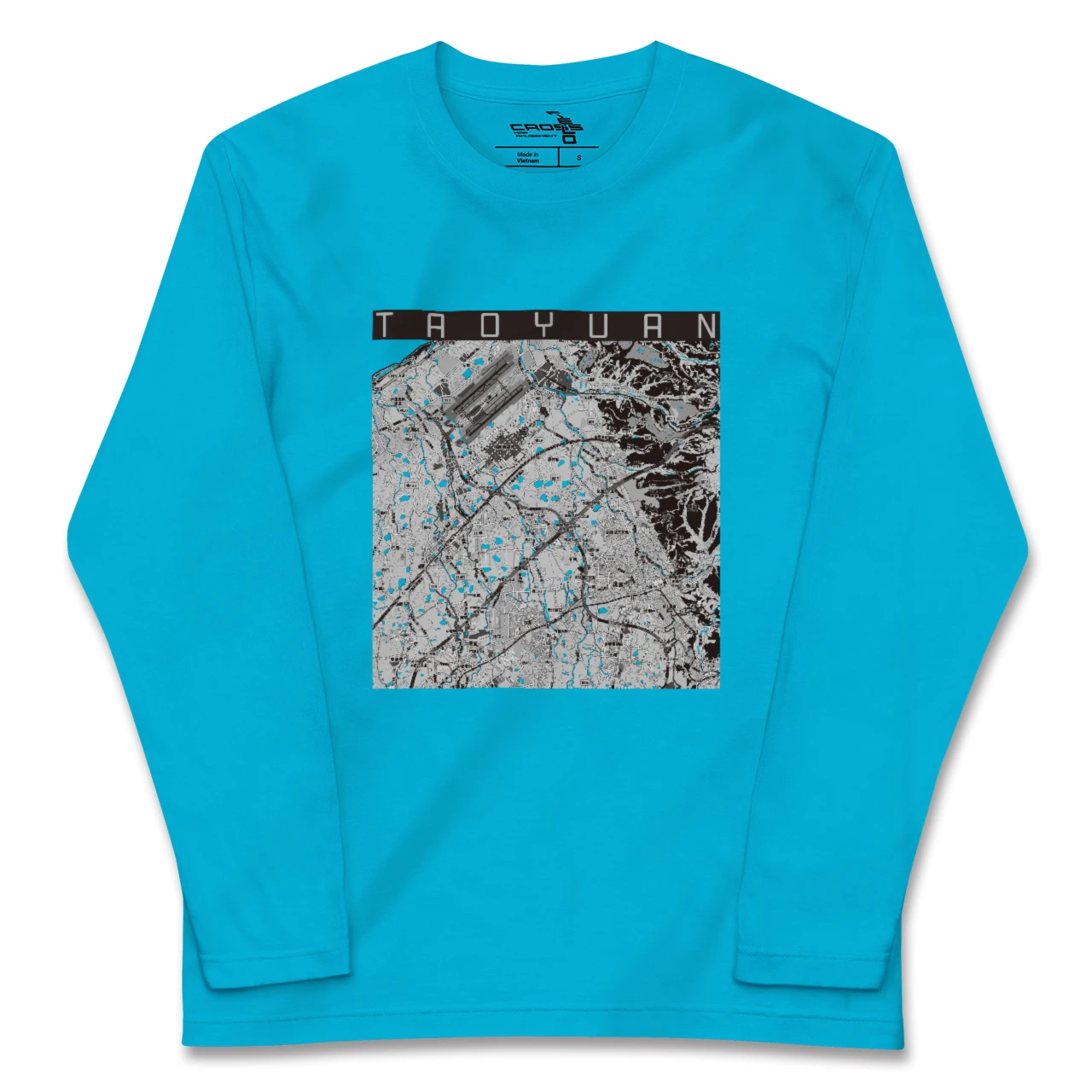 【桃園（台湾）】地図柄ロングスリーブTシャツ