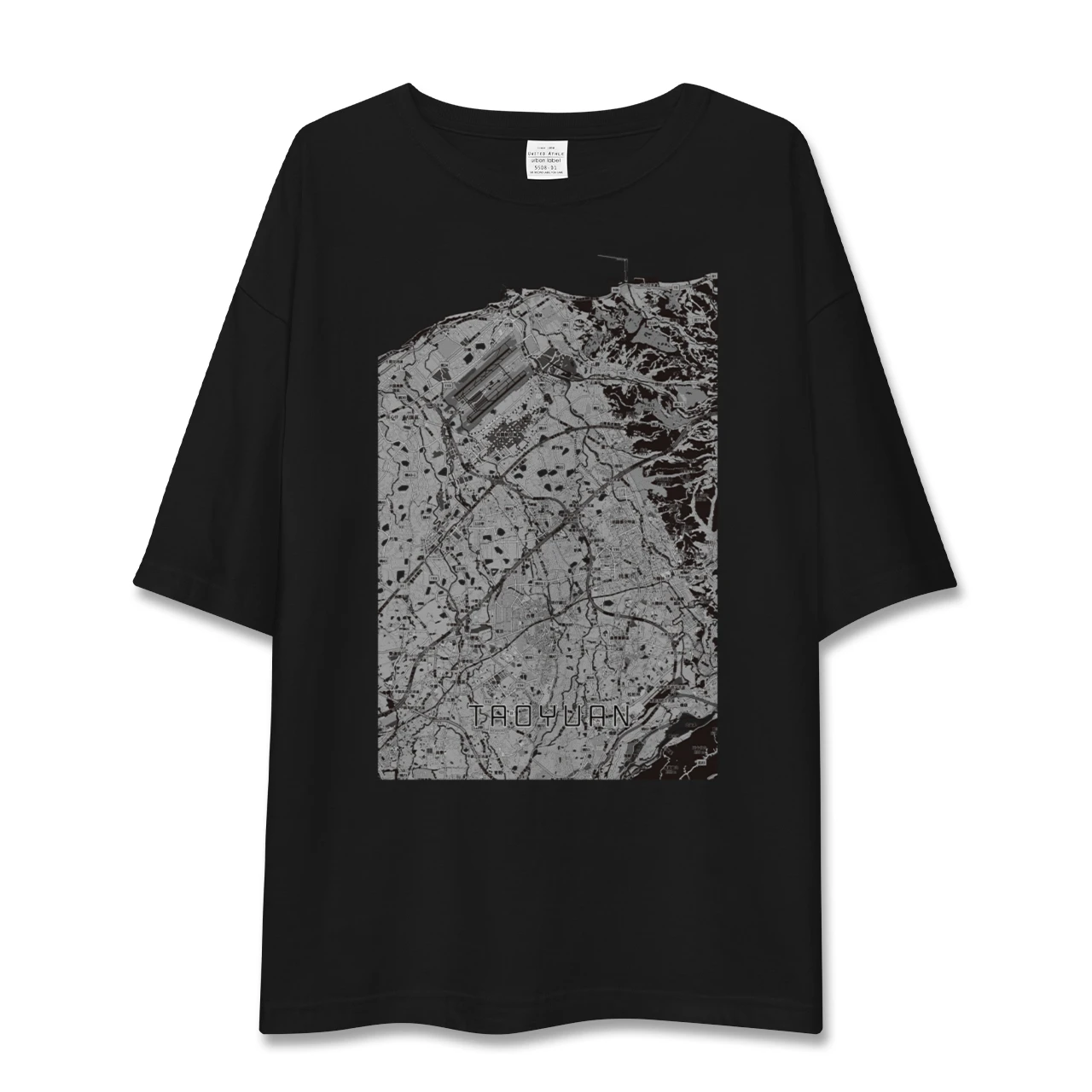 【桃園（台湾）】地図柄ビッグシルエットTシャツ