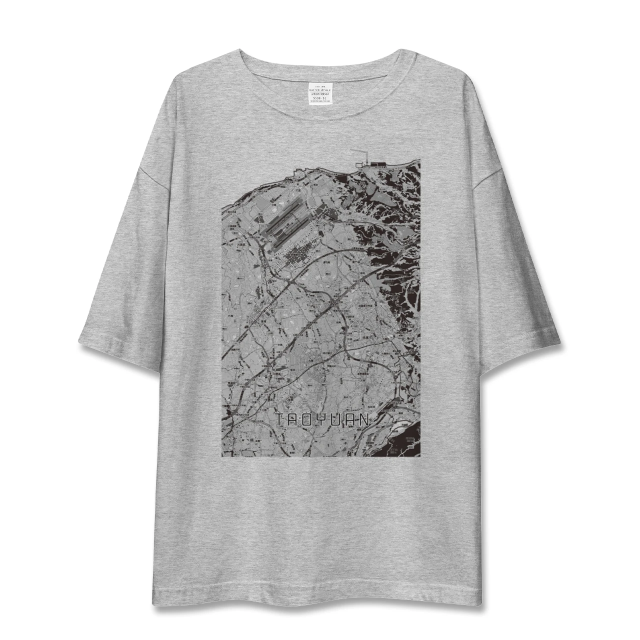 【桃園（台湾）】地図柄ビッグシルエットTシャツ