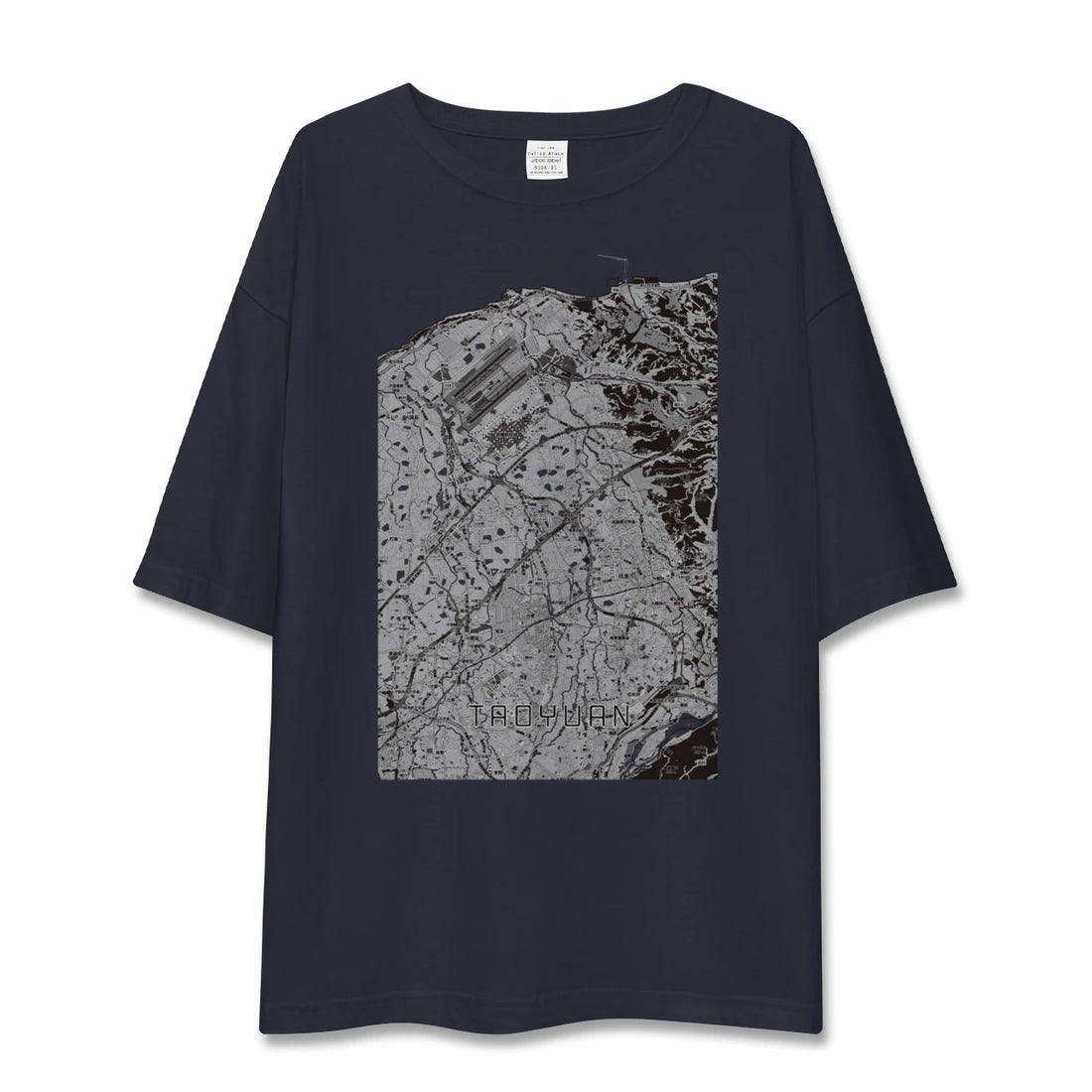 【桃園(台湾)】地図柄ビッグシルエットTシャツ