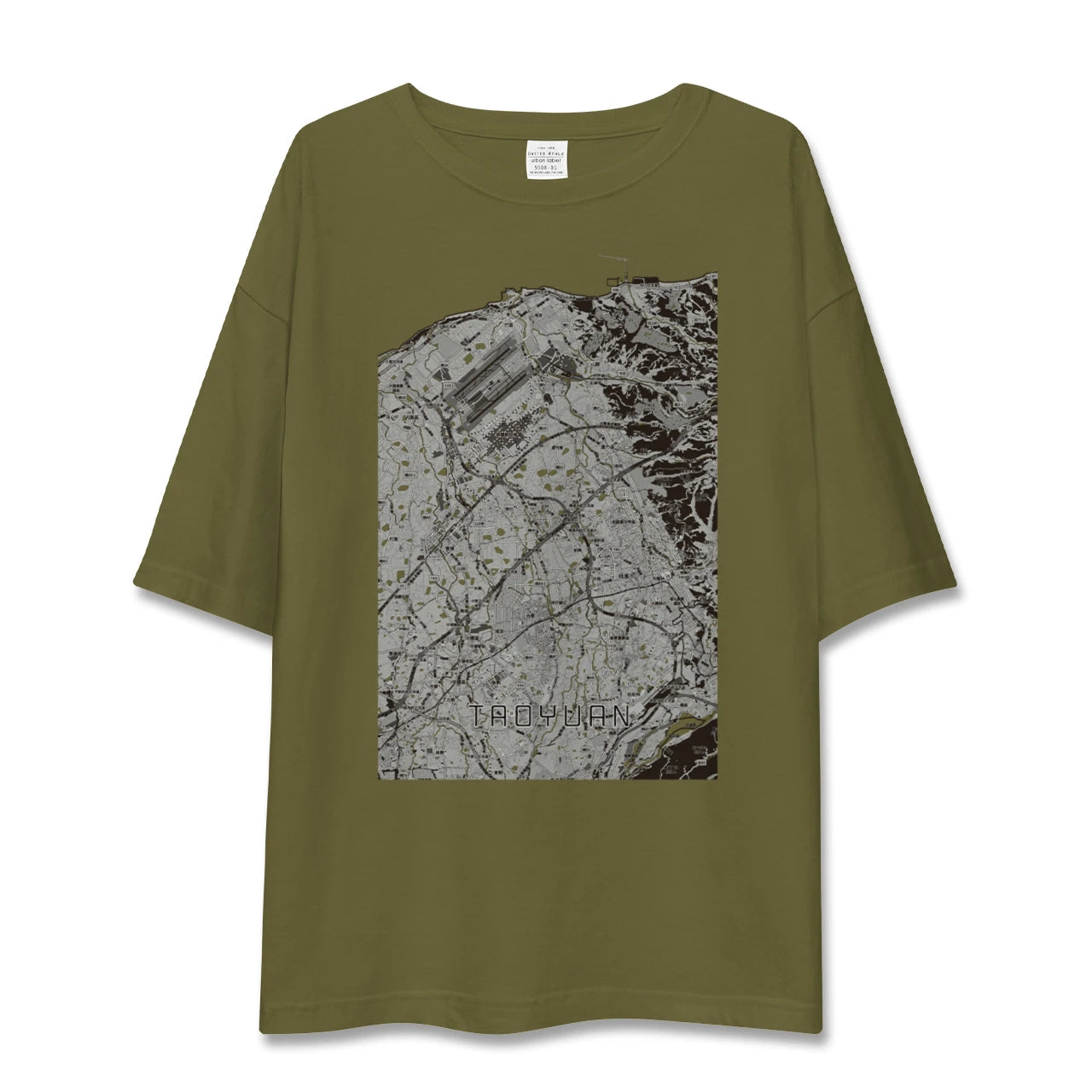 【桃園（台湾）】地図柄ビッグシルエットTシャツ