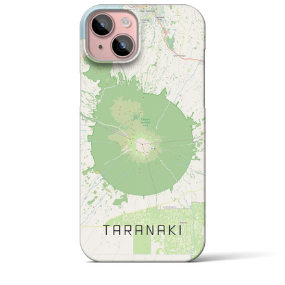 【タラナキ山（ニュージーランド）】地図柄iPhoneケース（バックカバータイプ）