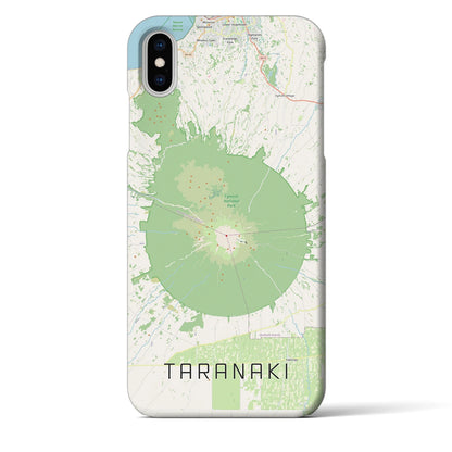 【タラナキ山（ニュージーランド）】地図柄iPhoneケース（バックカバータイプ）
