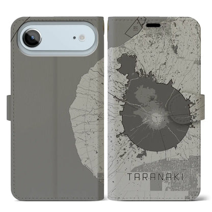 【タラナキ山（ニュージーランド）】地図柄iPhoneケース（手帳タイプ）
