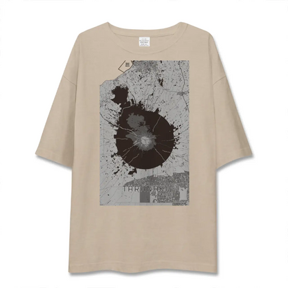 【タラナキ山（ニュージーランド）】地図柄ビッグシルエットTシャツ