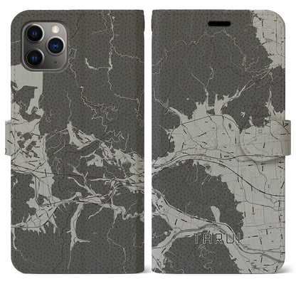 【垂井（岐阜県）】地図柄iPhoneケース（手帳タイプ）モノトーン・iPhone 11 Pro Max 用