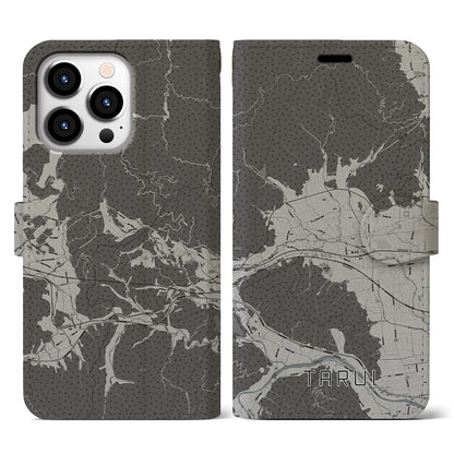 【垂井（岐阜県）】地図柄iPhoneケース（手帳タイプ）モノトーン・iPhone 13 Pro 用