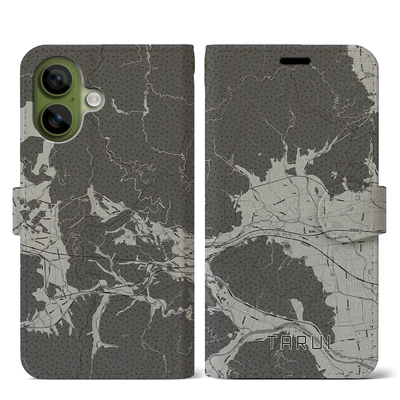 【垂井（岐阜県）】地図柄iPhoneケース（手帳タイプ）