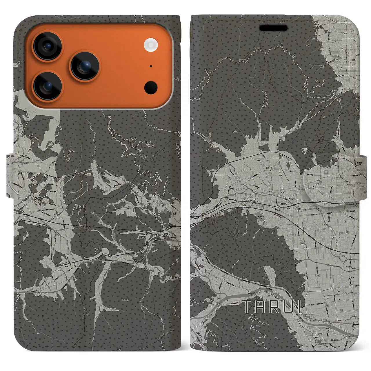 【垂井（岐阜県）】地図柄iPhoneケース（手帳タイプ）