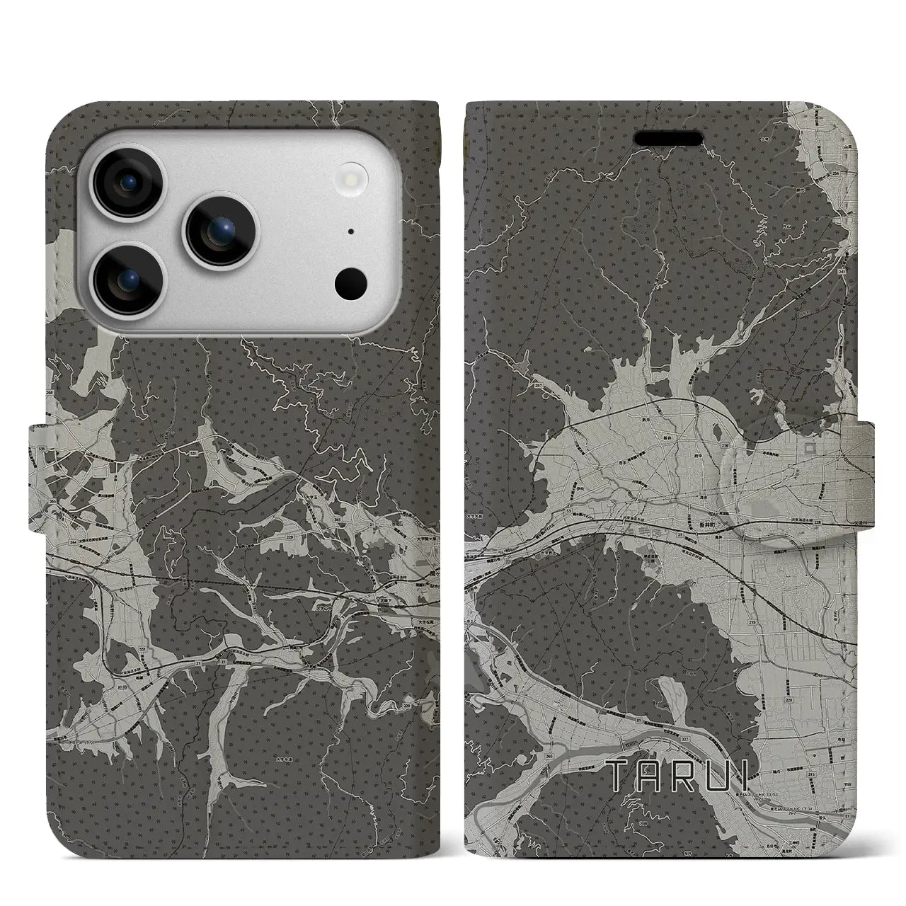 【垂井（岐阜県）】地図柄iPhoneケース（手帳タイプ）